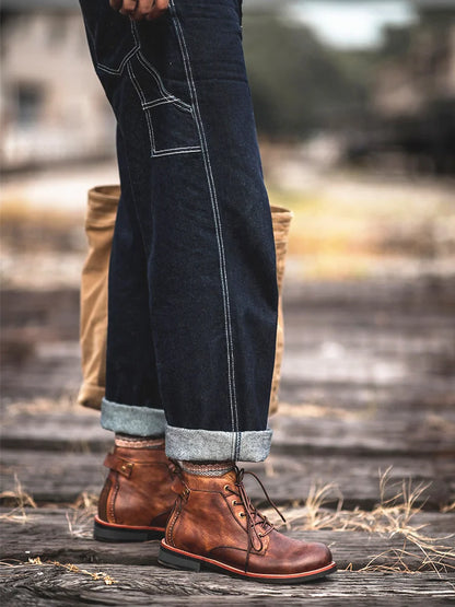 Mens Waterproof Non-slip Arch Support Vintage Casual Chukka Boots