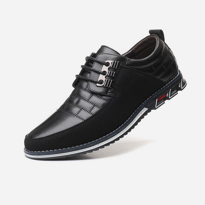 Men's Casual Leather Shoes British Lace Up Business Classic Loafers Oxford Comfortable Breathable Driving Office