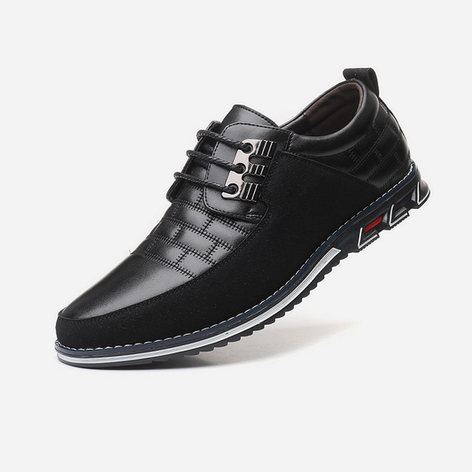 Men's Casual Leather Shoes British Lace Up Business Classic Loafers Oxford Comfortable Breathable Driving Office