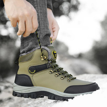 Orthopedic Men's Winter Outdoor Sports Lace Up Hiking Snow Boots