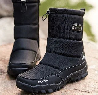 Men's Winter Outdoor Thickened Warm Waterproof Anti-Slip High-Top Snow Boots