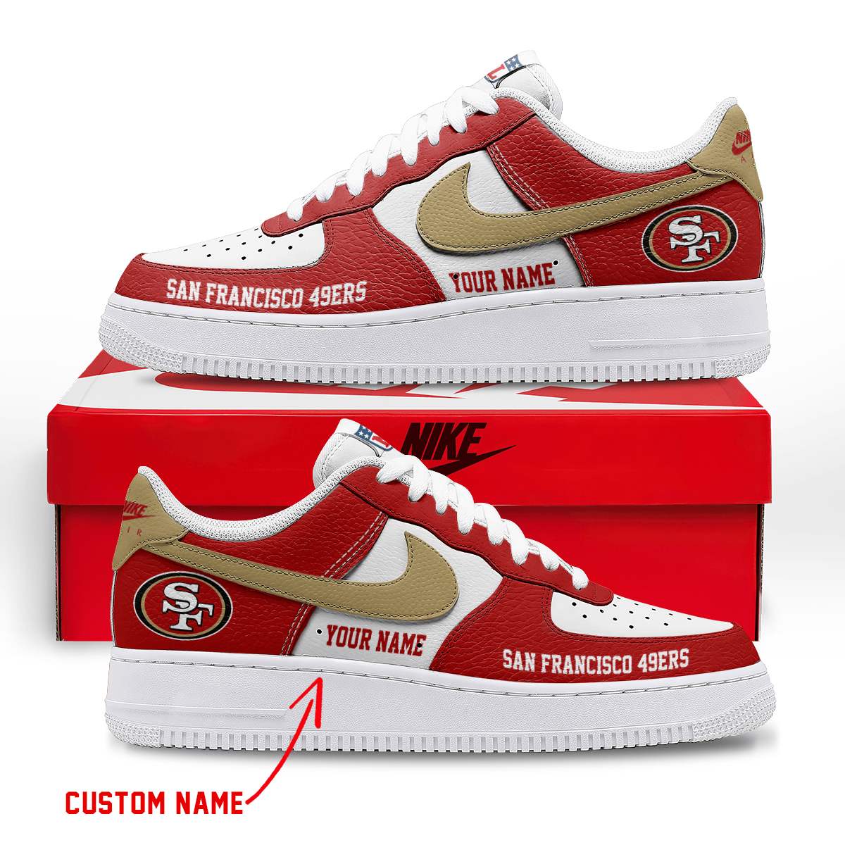 Footwearstorm San Francisco 49ers Low-Top Sneakers Shoes For Men And Women 2808237