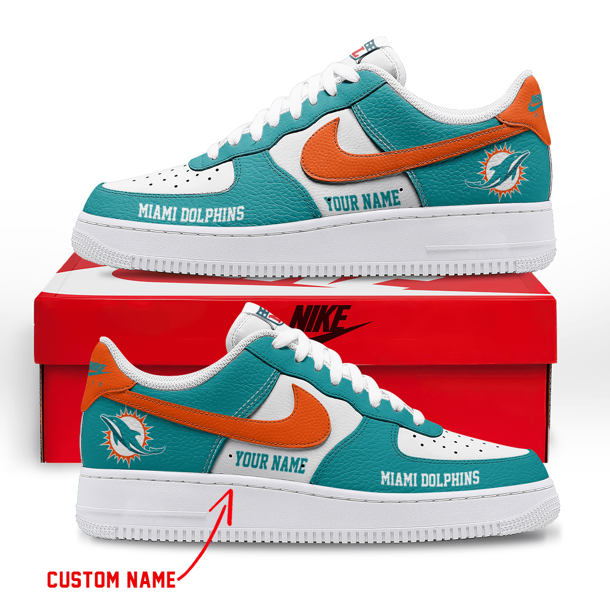 Footwearstorm Miami Dolphins Low-Top Sneakers Shoes For Men And Women 2808217