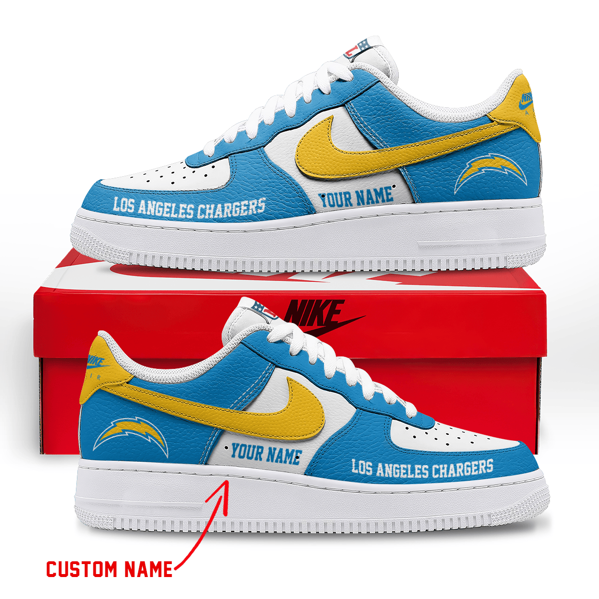 Footwearstorm Los Angeles Chargers Low-Top Sneakers Shoes For Men And Women 2808265