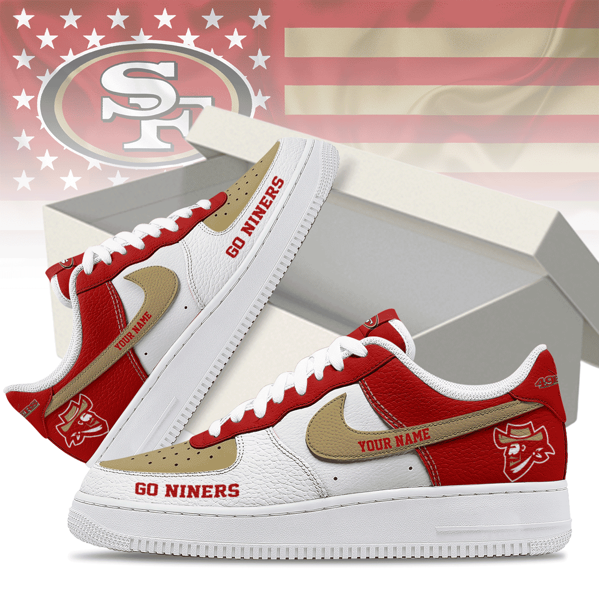 Footwearstorm San Francisco 49ers Low-Top Sneakers Shoes For Men And Women 2808285