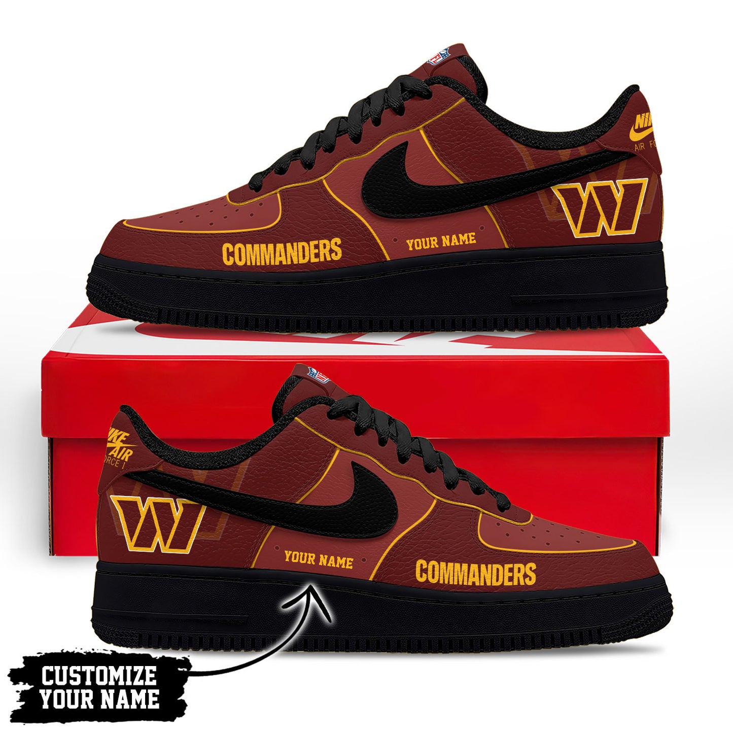 Footwearstorm Washington Commanders Low-Top Sneakers Shoes For Men And Women 28084