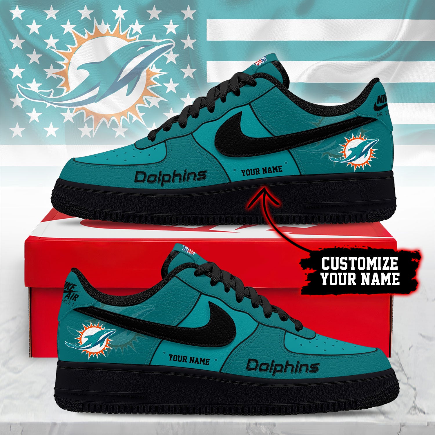 Footwearstorm Miami Dolphins Low-Top Sneakers Shoes For Men And Women 280811