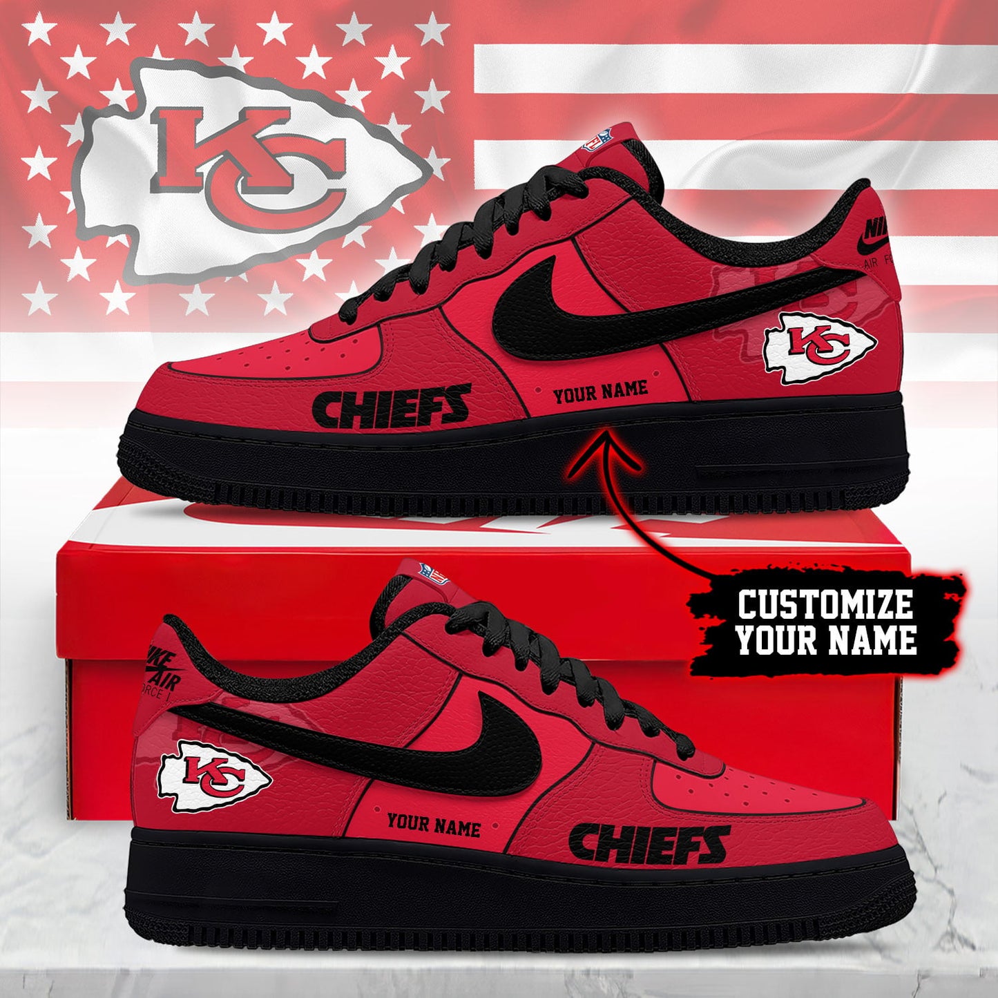 Footwearstorm Kansas City Chiefs Low-Top Sneakers Shoes For Men And Women 280882