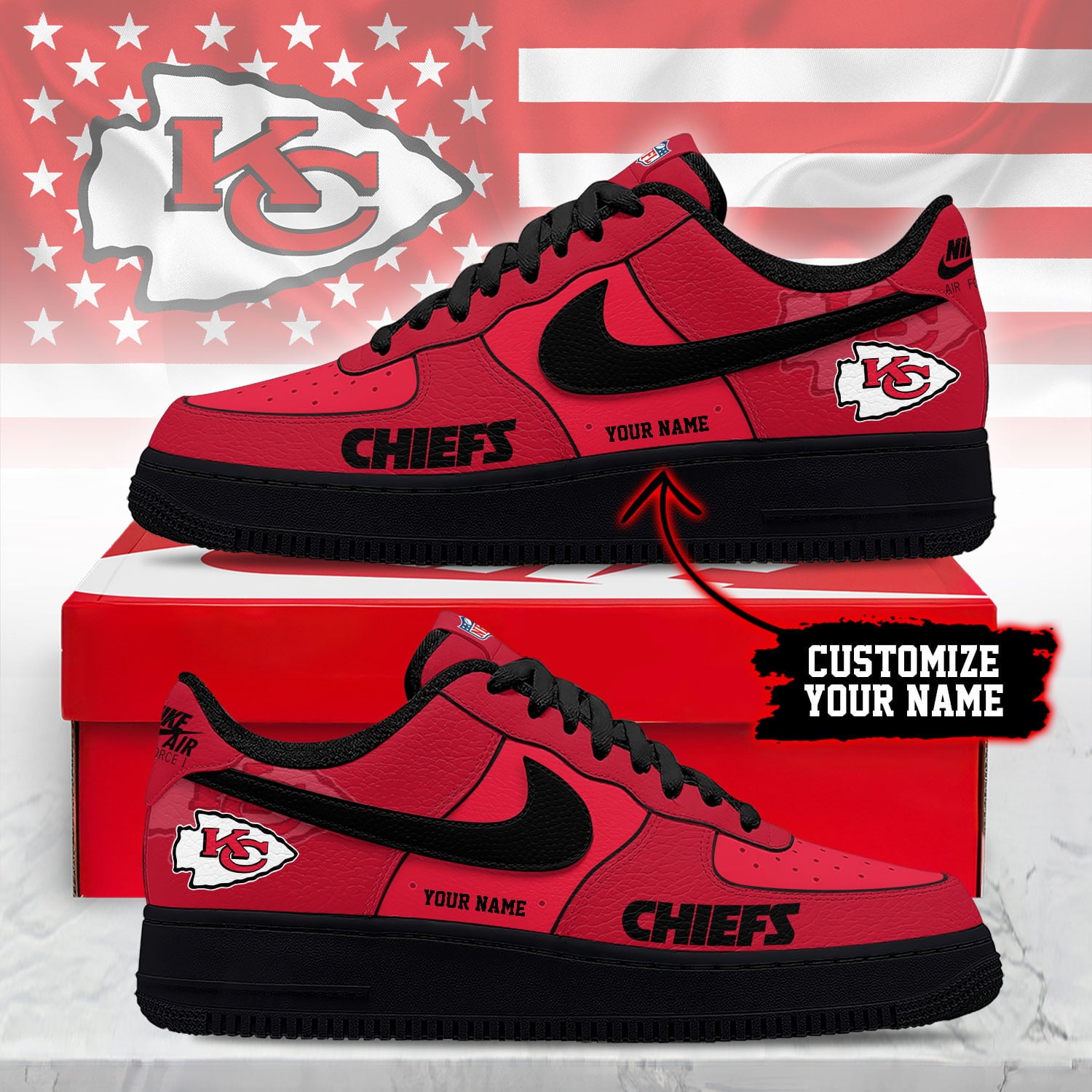 Footwearstorm Kansas City Chiefs Low-Top Sneakers Shoes For Men And Women 280882