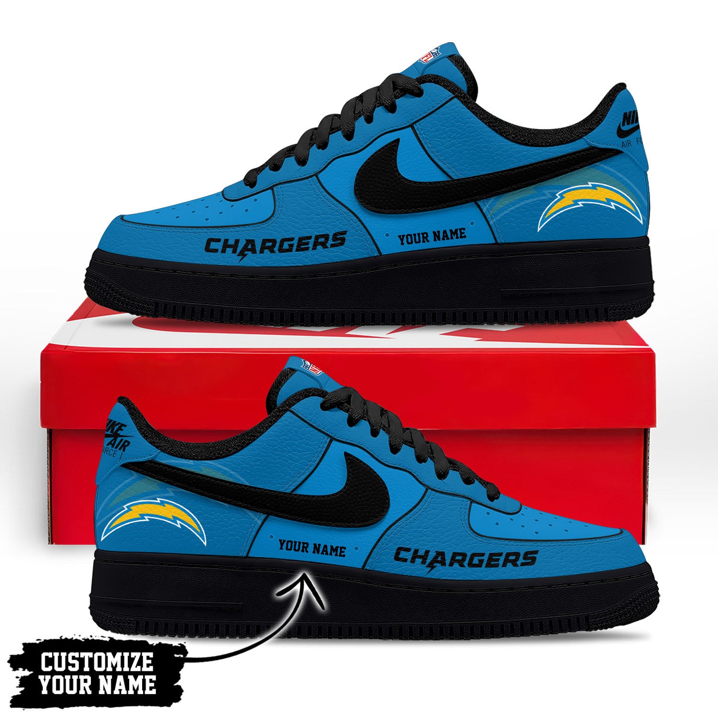 Footwearstorm Los Angeles Chargers Low-Top Sneakers Shoes For Men And Women 280838