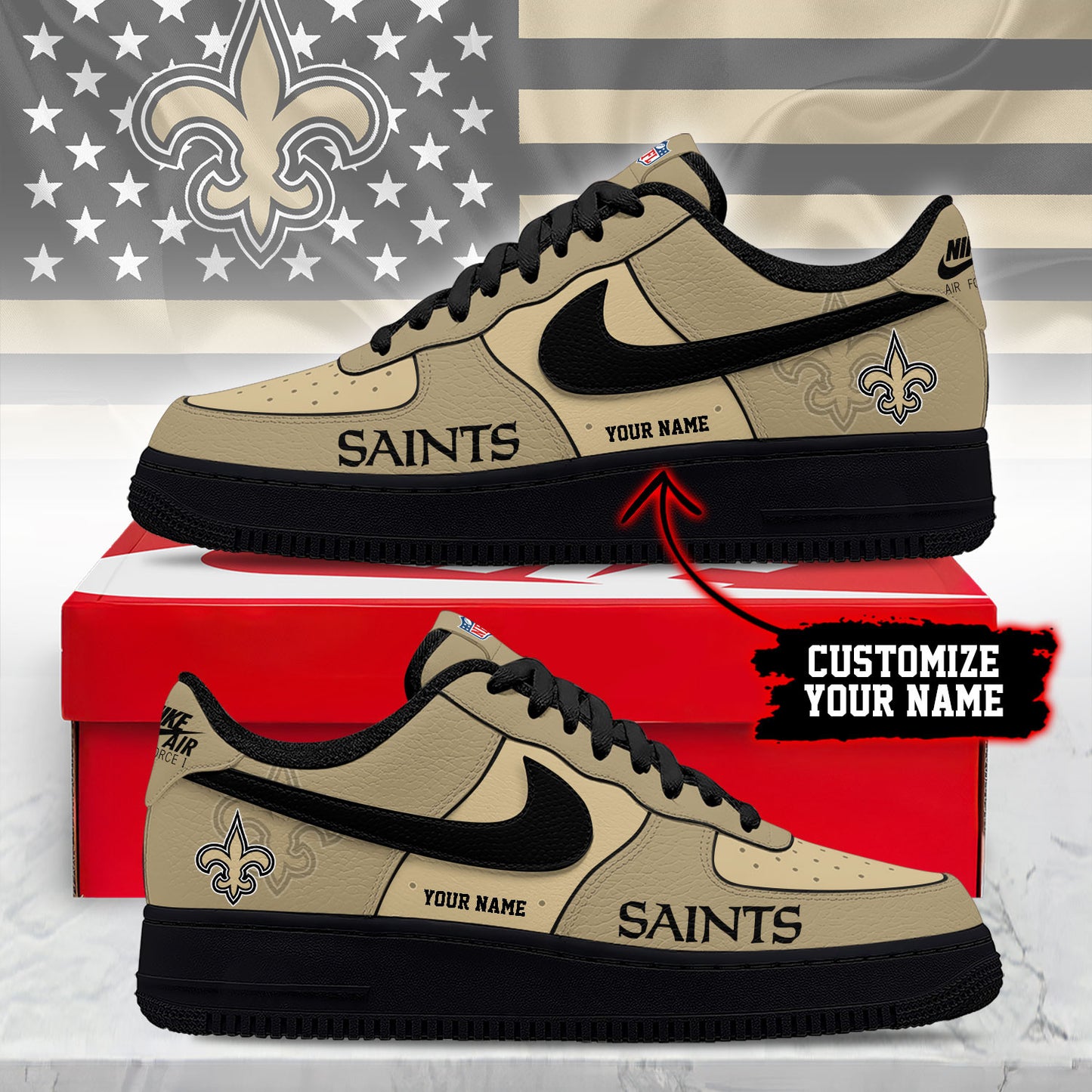Footwearstorm New Orleans Saints Low-Top Sneakers Shoes For Men And Women 280879