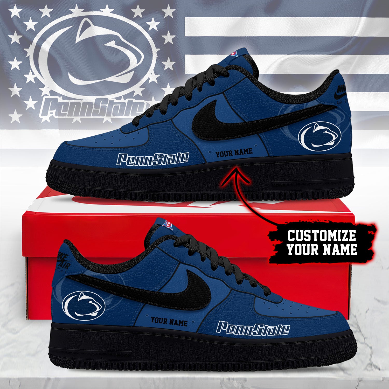 Footwearstorm Penn State Nittany Lions Low-Top Sneakers Shoes For Men And Women 2808112