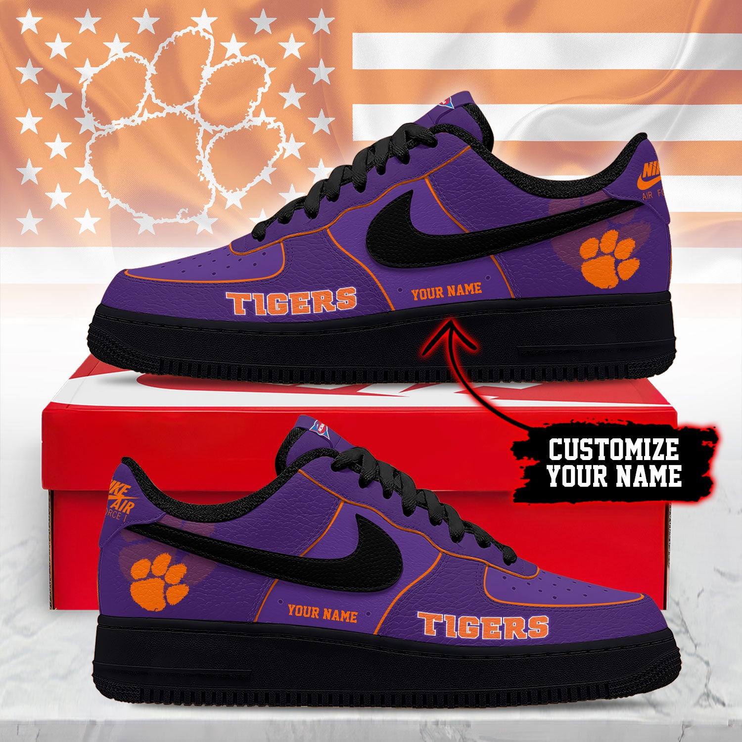 Footwearstorm Clemson Tigers Low-Top Sneakers Shoes For Men And Women 280827