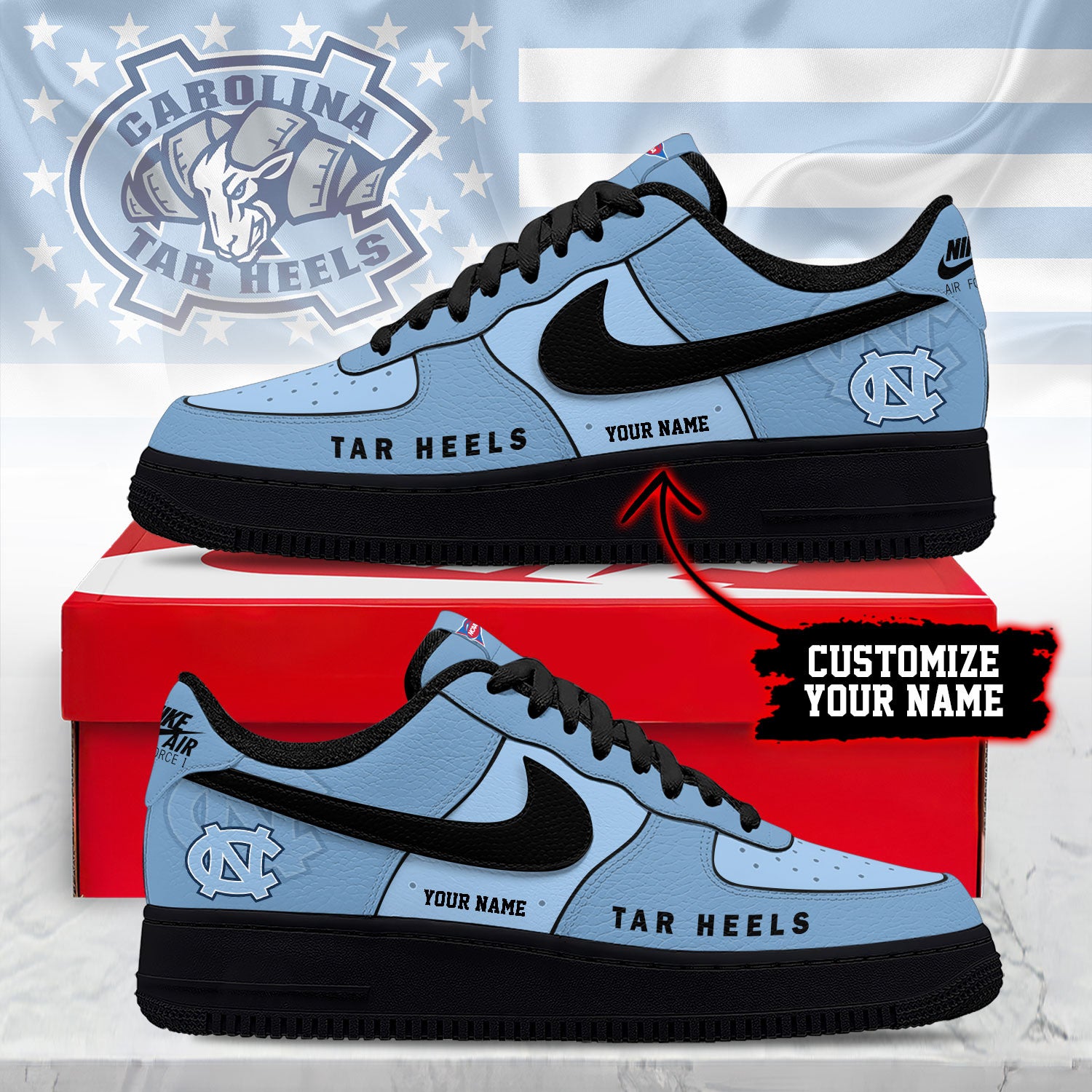 Footwearstorm North Carolina Tar Heels Low-Top Sneakers Shoes For Men And Women 2808156