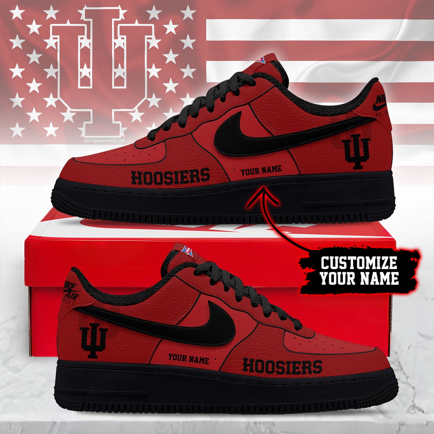 Footwearstorm Indiana Hoosiers Low-Top Sneakers Shoes For Men And Women 280815