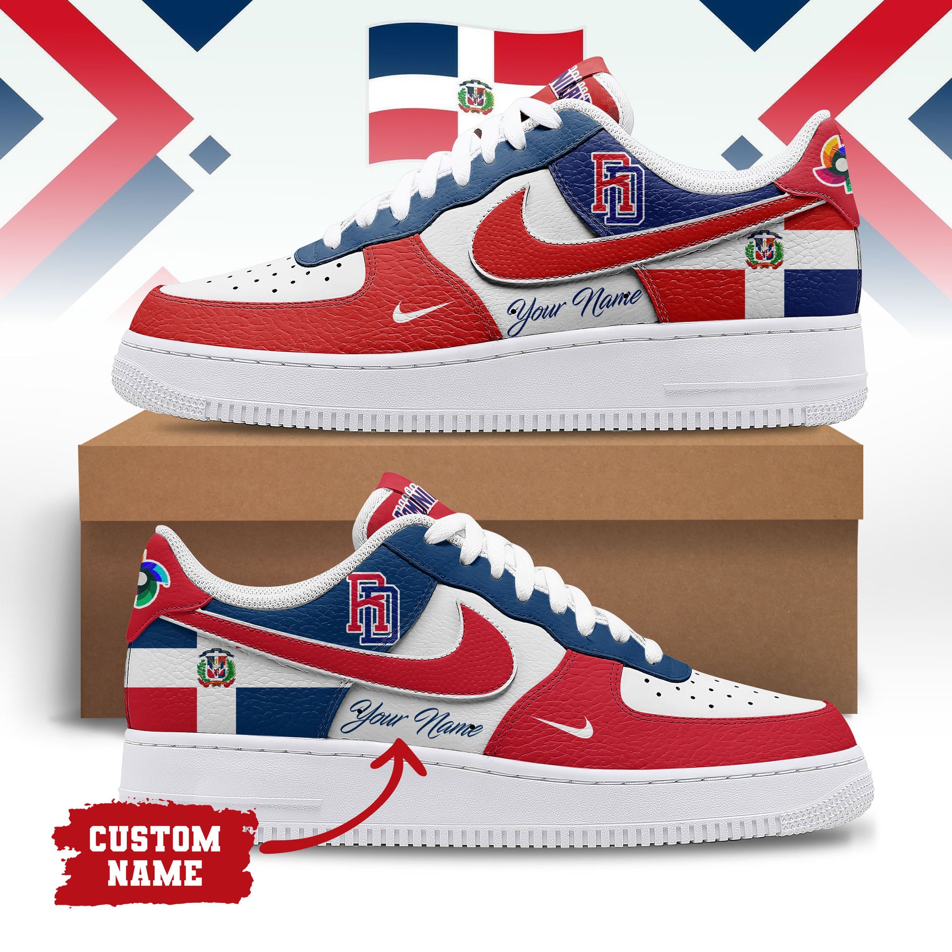 Footwearstorm República Dominicana Low-Top Sneakers Shoes For Men And Women 280869