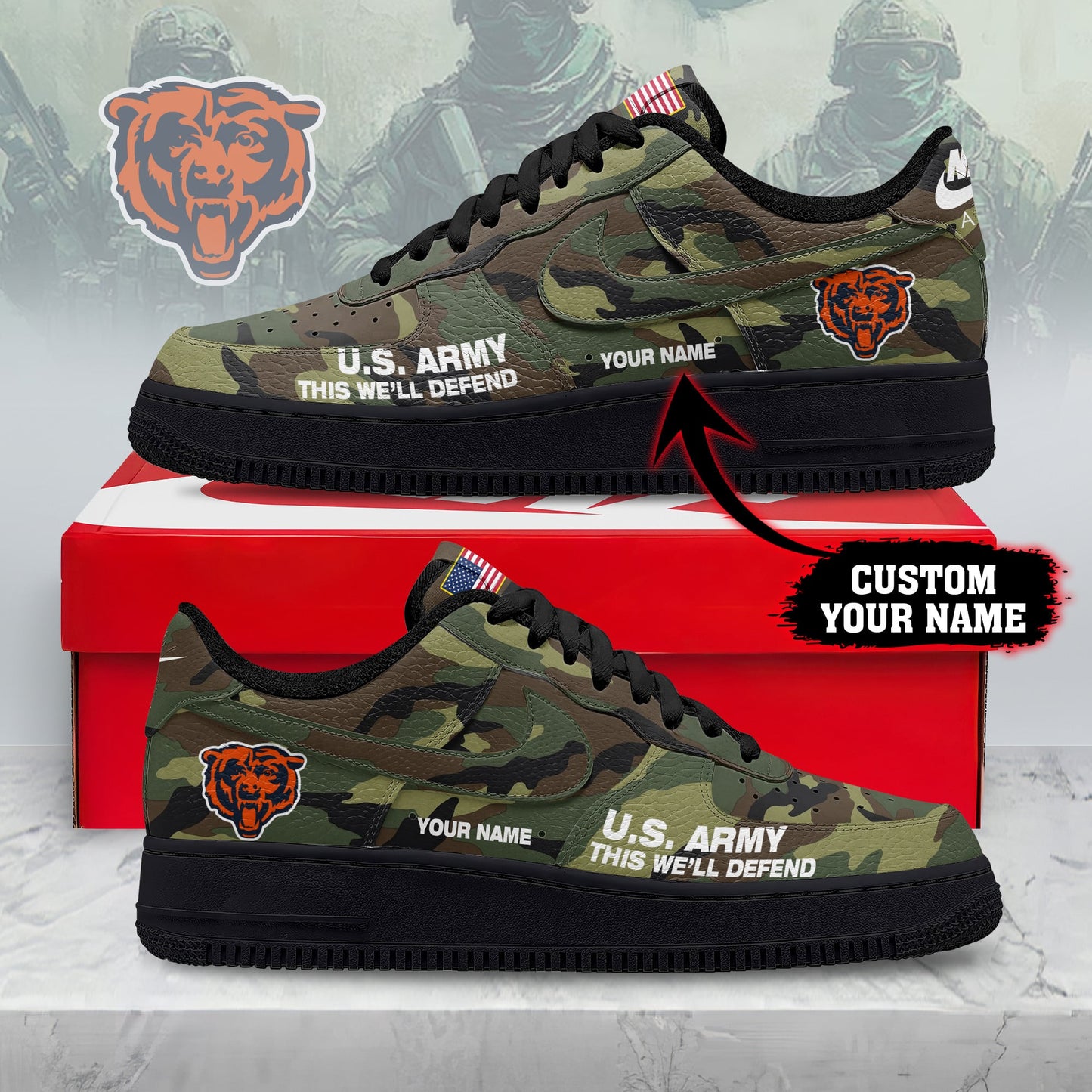 Footwearstorm Chicago Bears Low-Top Sneakers Shoes For Men And Women 280836