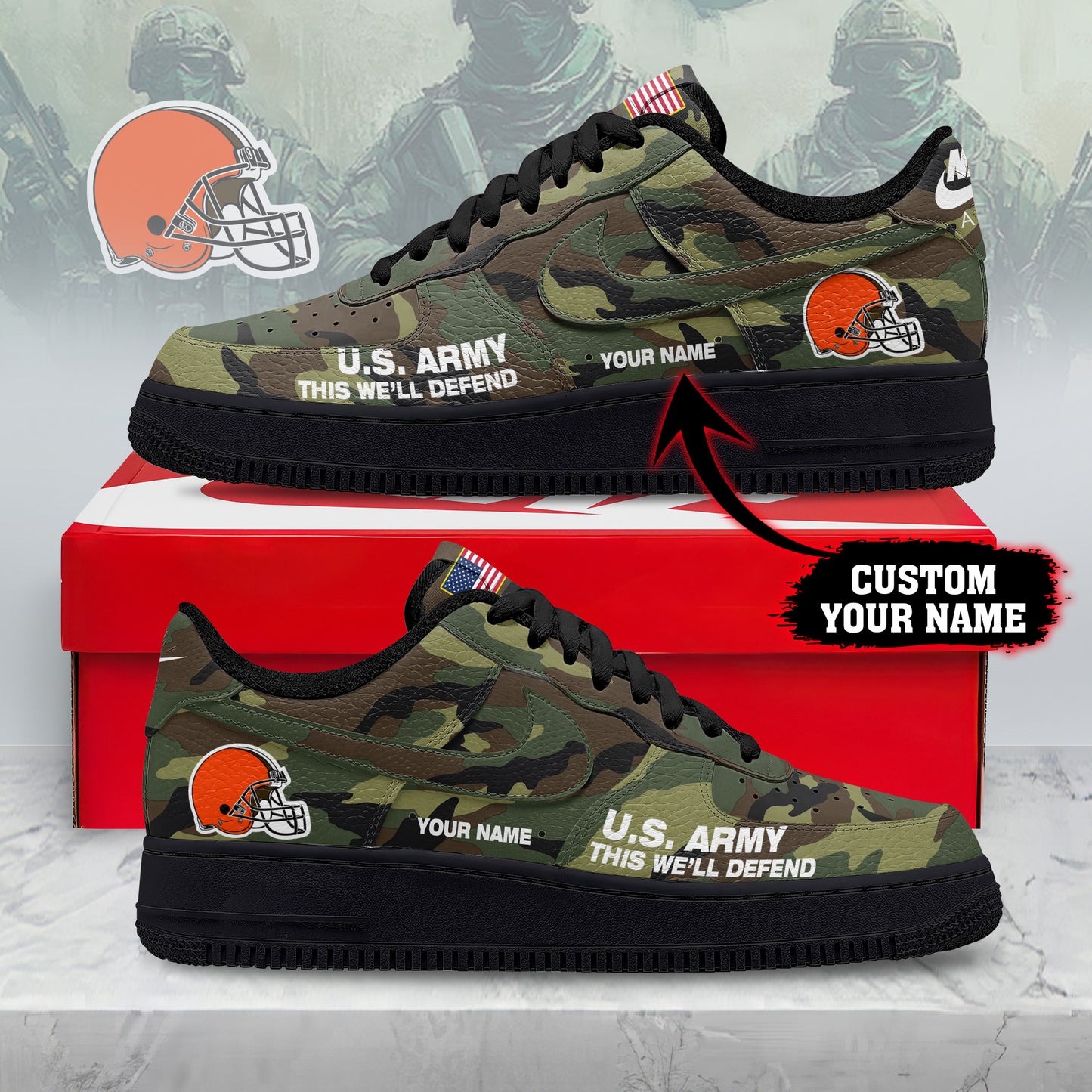 Footwearstorm Cleveland Browns Low-Top Sneakers Shoes For Men And Women 280867