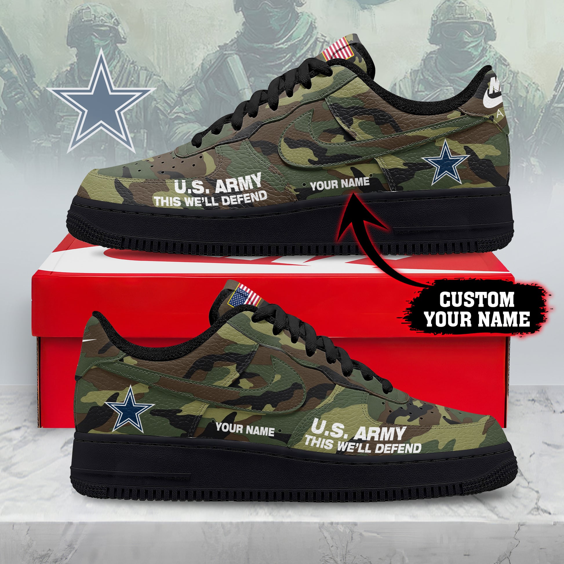 Footwearstorm Dallas Cowboys Low-Top Sneakers Shoes For Men And Women 280883