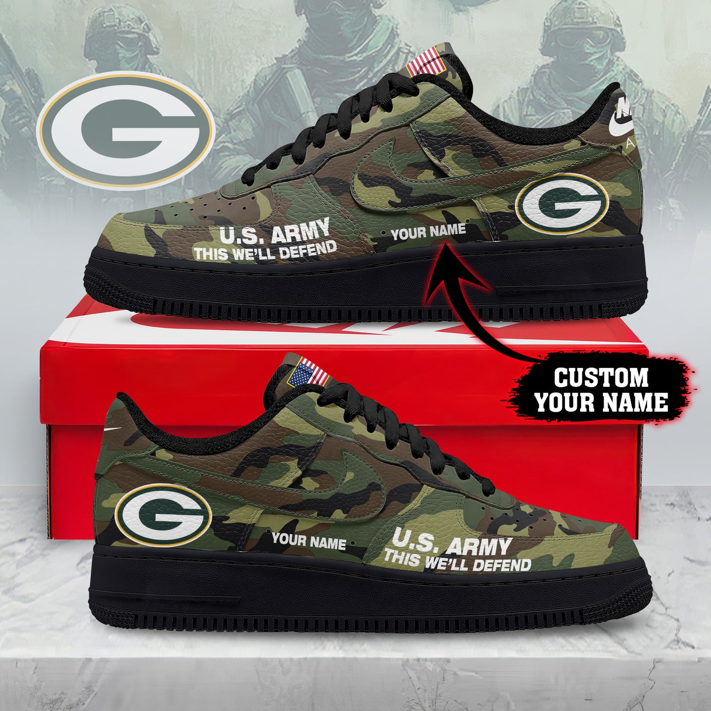 Footwearstorm Green Bay Packers Low-Top Sneakers Shoes For Men And Women 280896
