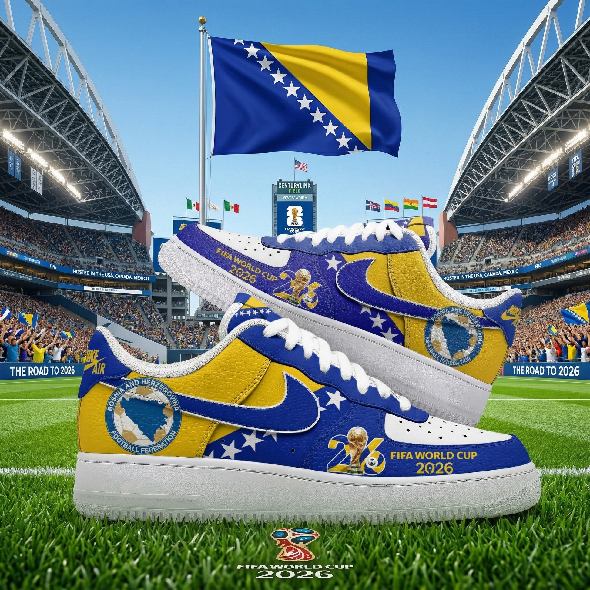 Bosnia & Herzegovina Air Low-Top Sneakers 2026