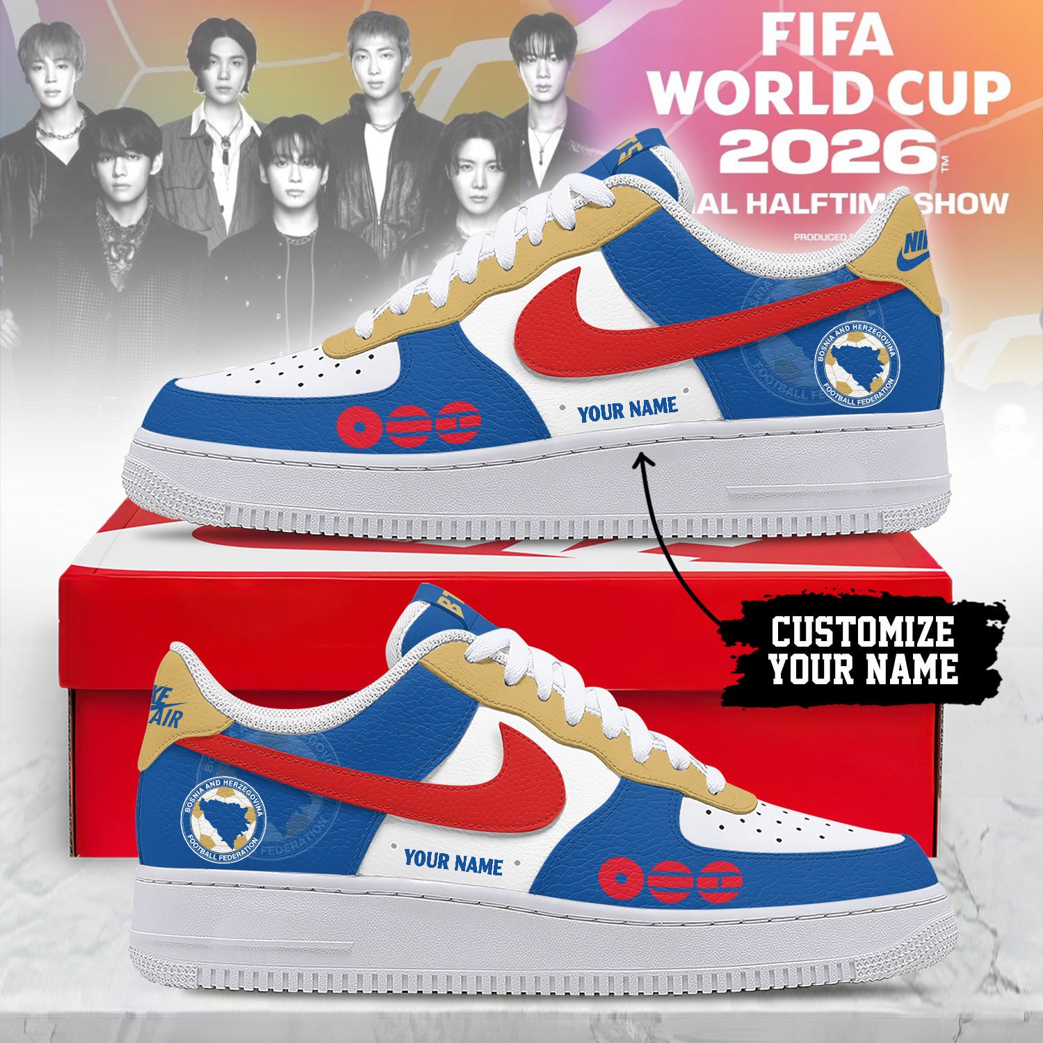 Bosnia & Herzegovina Air Low-Top Sneakers 2026