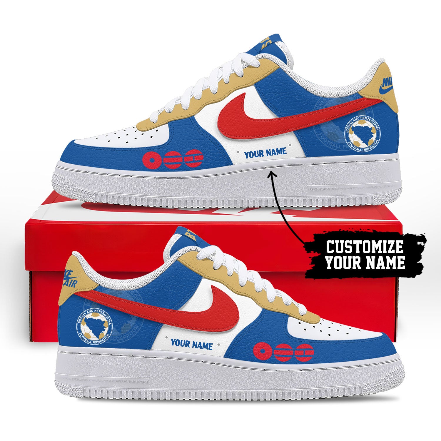 Bosnia & Herzegovina Air Low-Top Sneakers 2026