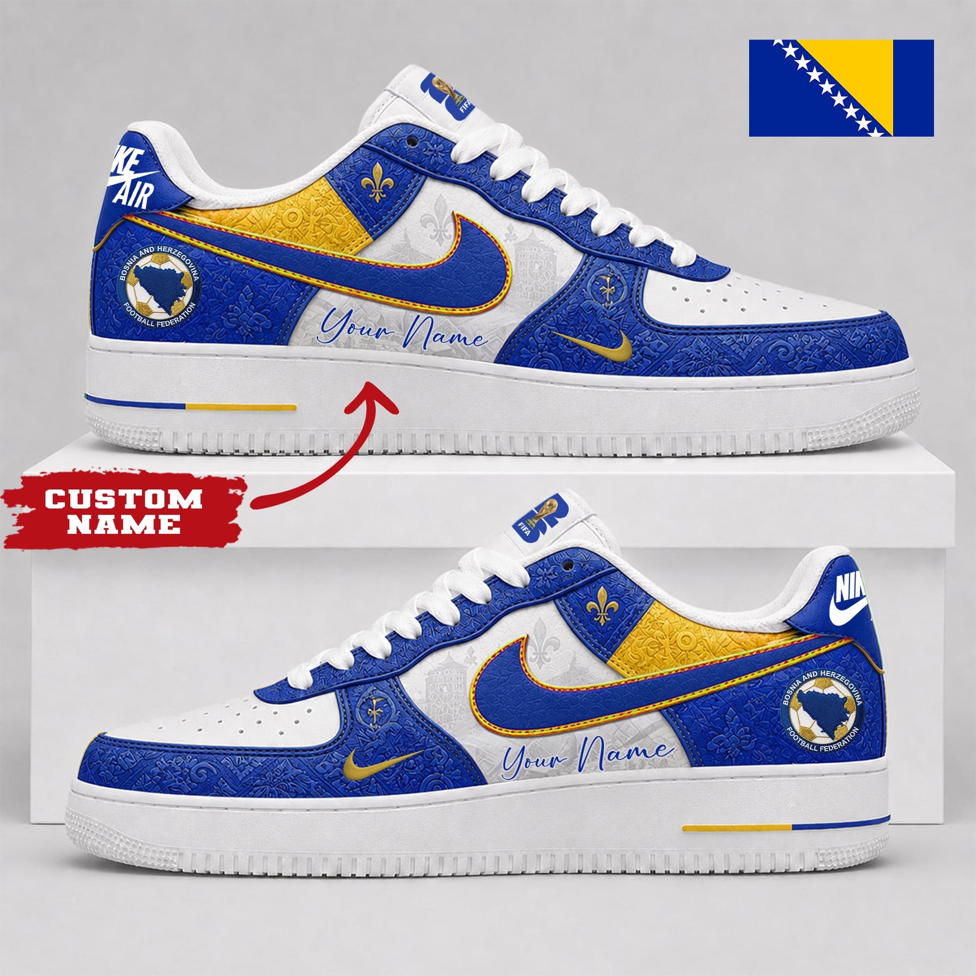 Bosnia and Herzegovina Air Low-Top Sneakers 2026
