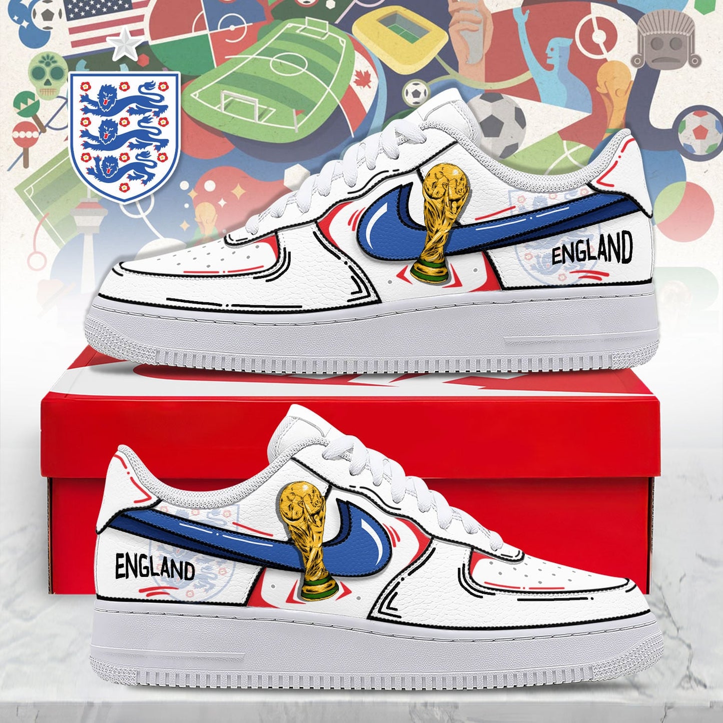 England Air Low-Top Sneakers 2026