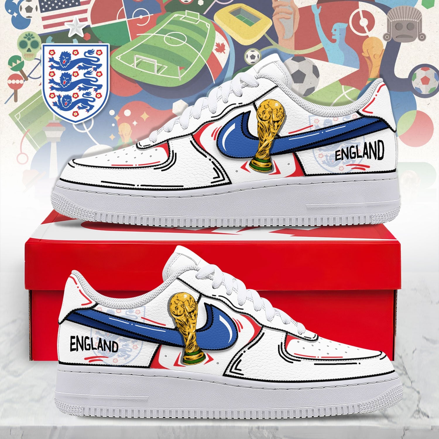 England Air Low-Top Sneakers 2026