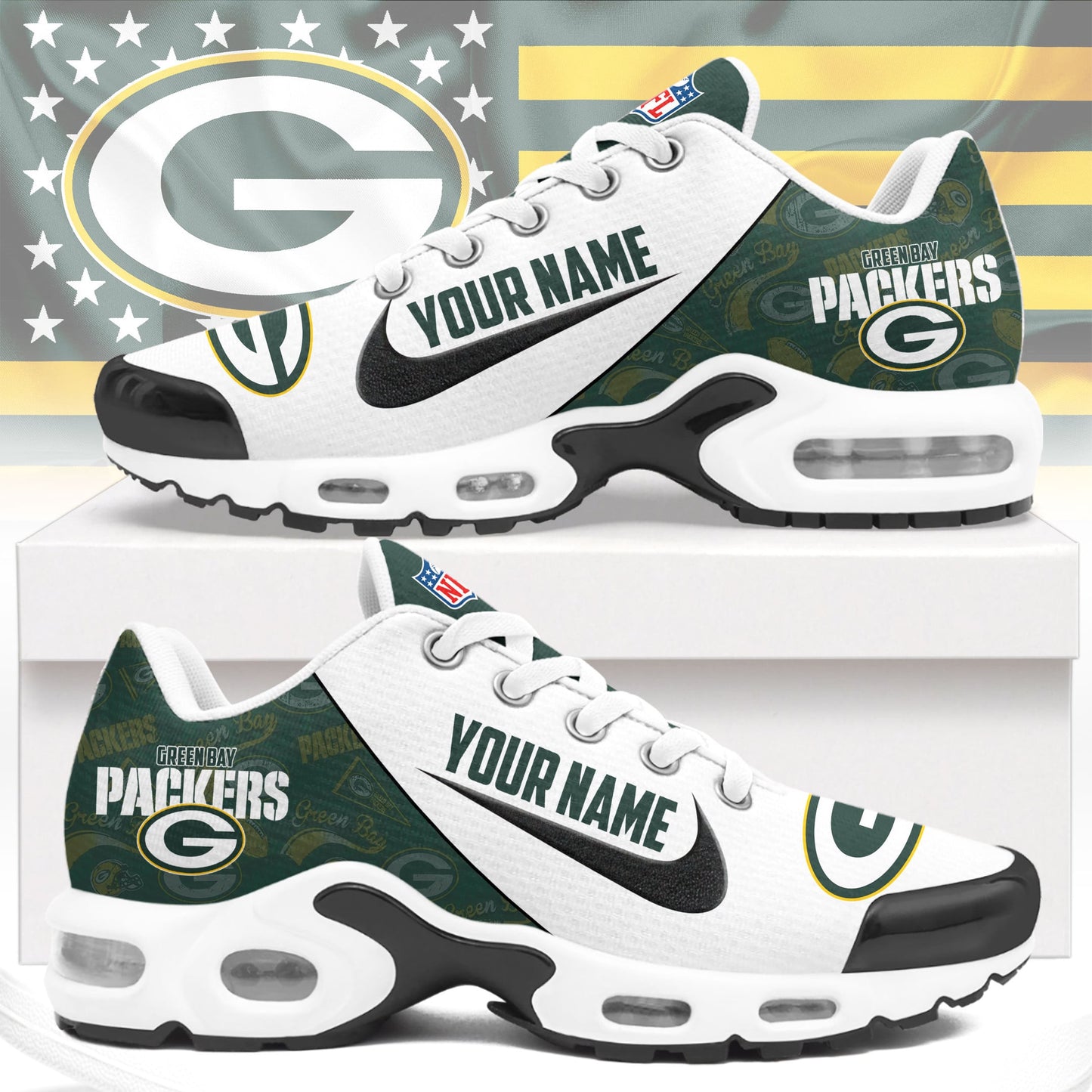 Footwearstorm Green Bay Packers TN Shoes Sneakers For Men And Women