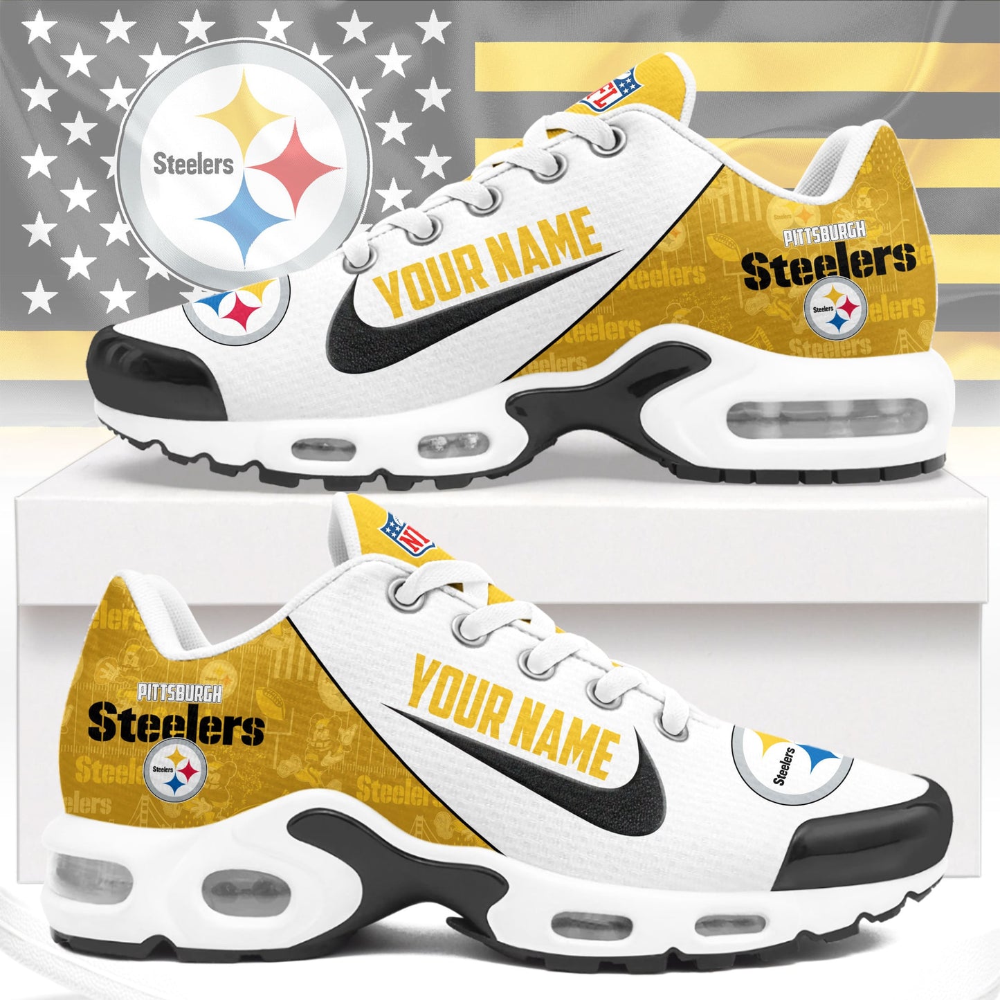 Footwearstorm Pittsburgh Steelers TN Shoes Sneakers For Men And Women