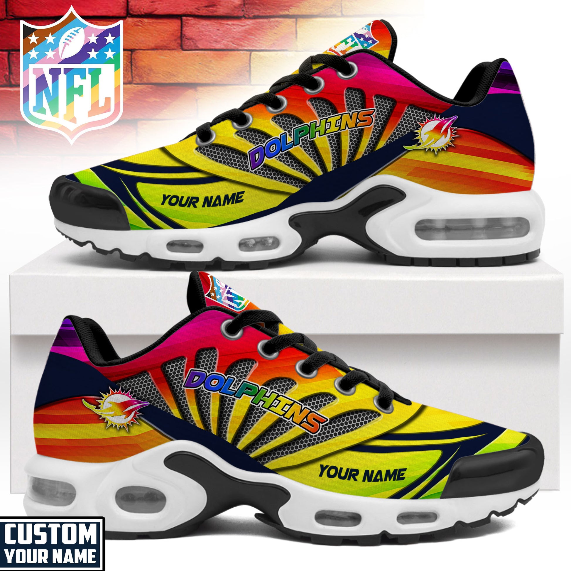 Footwearstorm Miami Dolphins TN Shoes Sneakers For Men And Women