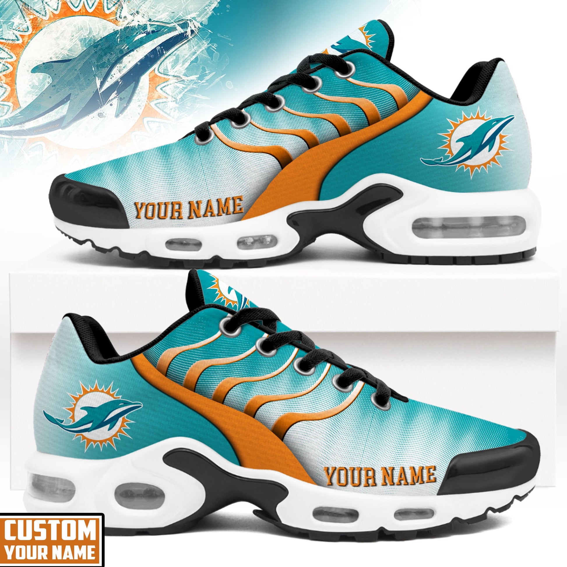 Footwearstorm Miami Dolphins TN Shoes Sneakers For Men And Women