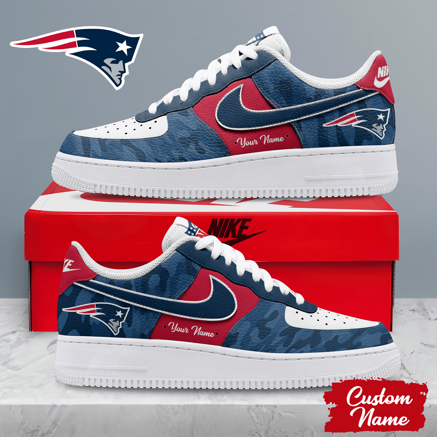 Footwearstorm New England Patriots Low-Top Sneakers Shoes For Men And Women 2808170
