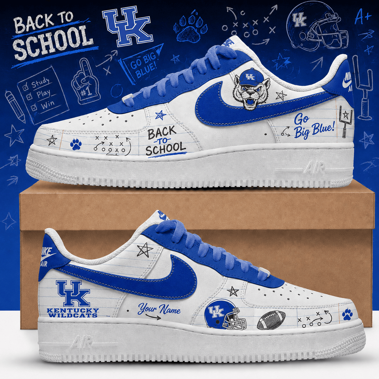 Footwearstorm Kentucky Wildcats Low-Top Sneakers Shoes For Men And Women 100844