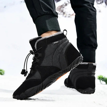 Outdoor Velvet Warm And Wear-Resistant Anti-Ski Boots Hiking Barefoot Shoe