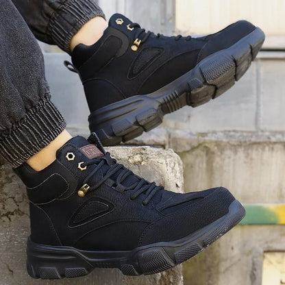 Men Anti-smashing Ankle Boots Steel Toe Orthopedic Safety Shoes