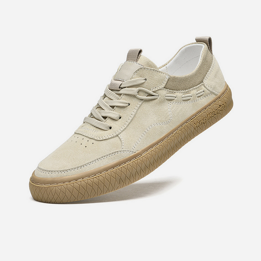 Men Casual Suede Sneakers With Textured Sole