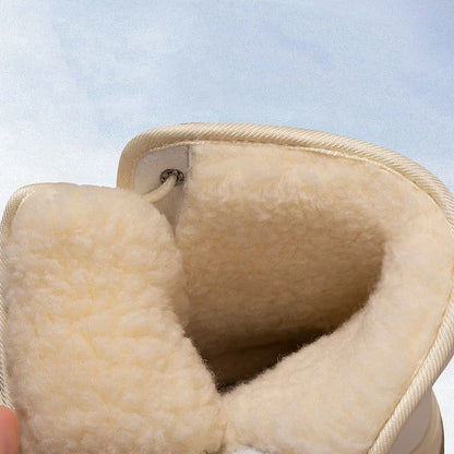 Winter Anti-Slip Velvet Lace Up Snow Boots