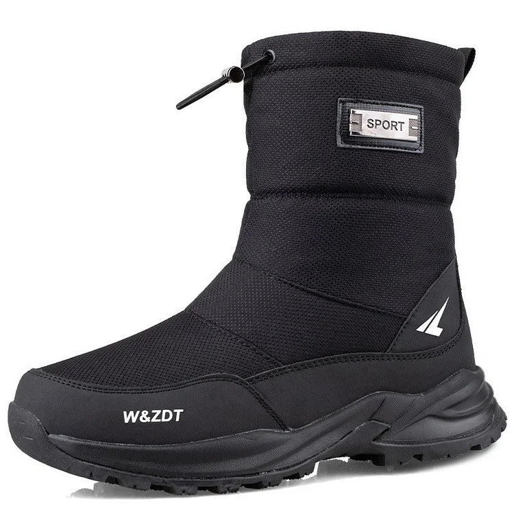 Men's winter outdoor thickened warm waterproof anti-slip high-top snow boots