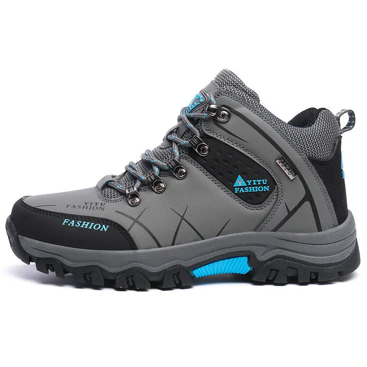 Men's Waterproof Leather Warm Outdoor Hiking Boots Work Shoes Winter Snow Shoes