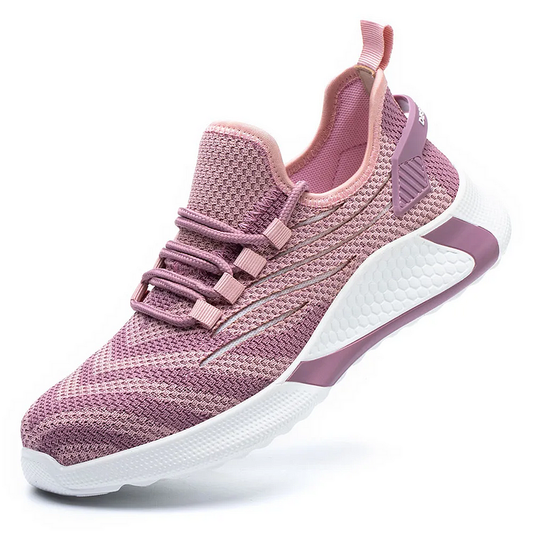 Womens Steel Toe Shoes Lightweight Breathable Puncture - Resistant Flexible Pink