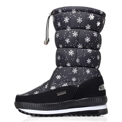 Non Slip Ankle Snow Booties Faux Fur Mid Calf Warm Boots