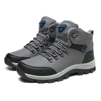 Orthopedic Men's Winter Outdoor Sports Lace Up Hiking Snow Boots