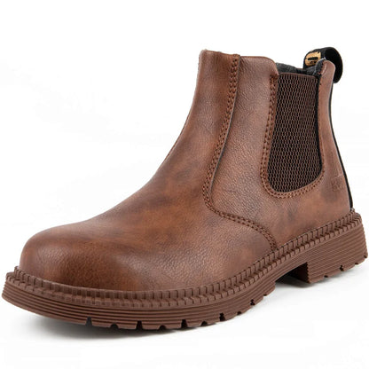 Waterproof Slip-On Steel Toe Boots