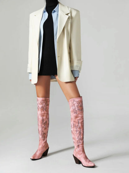 Tall Cowboy Boots - Faded Style