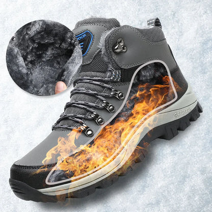 Orthopedic Men's Winter Outdoor Sports Lace Up Hiking Snow Boots