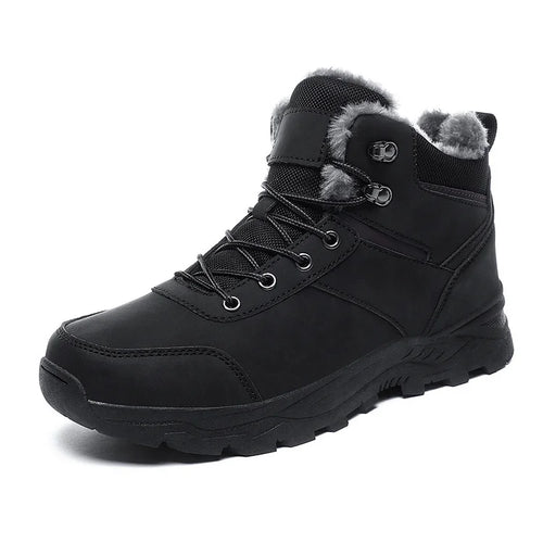 Waterproof Winter Boots Fleece-Lined Thickened Men's High-Top Snow Boots