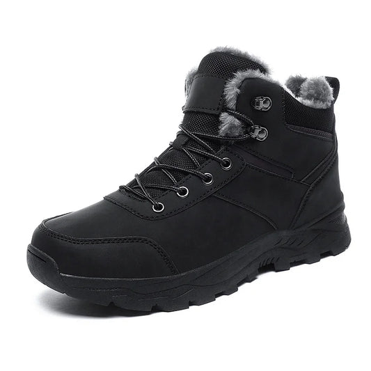 Waterproof Winter Boots Fleece-Lined Thickened Men's High-Top Snow Boots